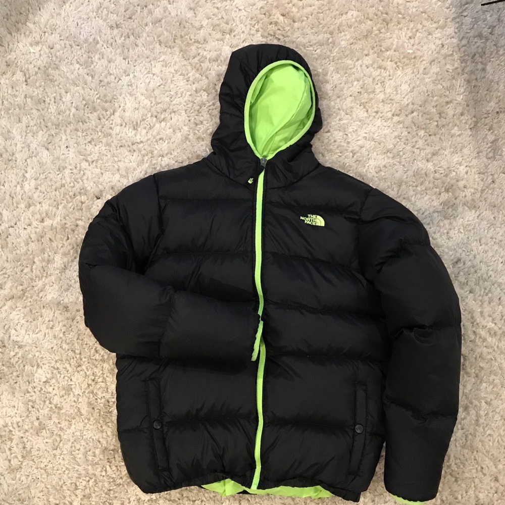 Boys North Face Moondoggy reversible down jacket
